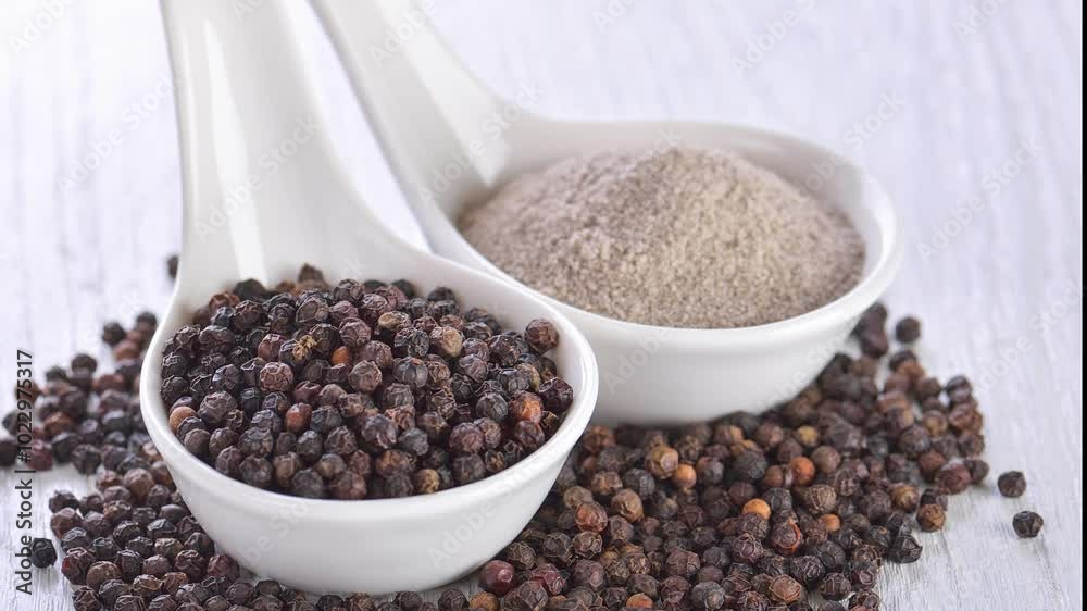 black peppercorn on white background black peppercorn on white background