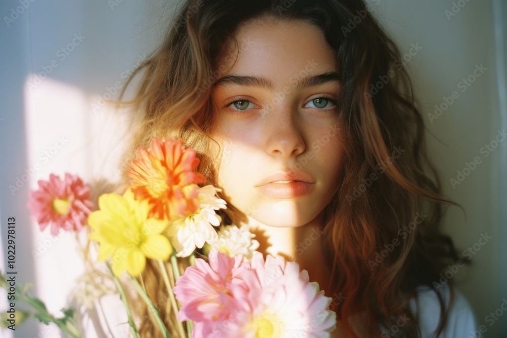 Rainbow light flower photography portrait. Rainbow light flower photography portrait.