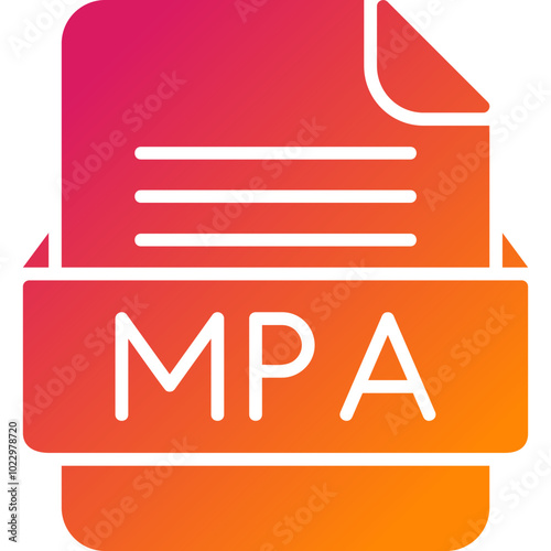 MPA File Format Vector Icon Design