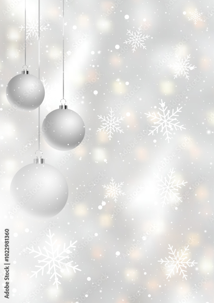 Christmas background with hanging baubles Christmas background with hanging baubles