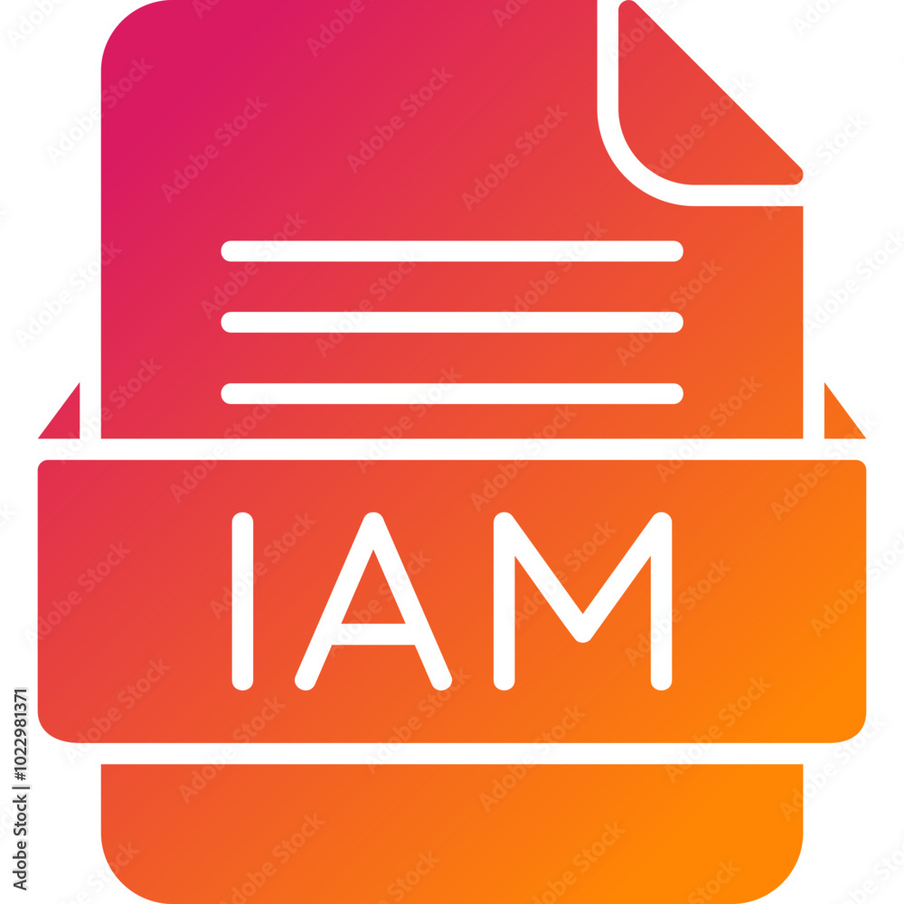 IAM File Format Vector Icon Design IAM File Format Vector Icon Design