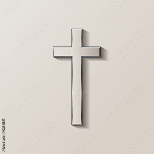 Minimal modern religious cross design
