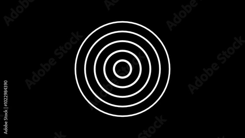 Abstract radar icon animation on background.