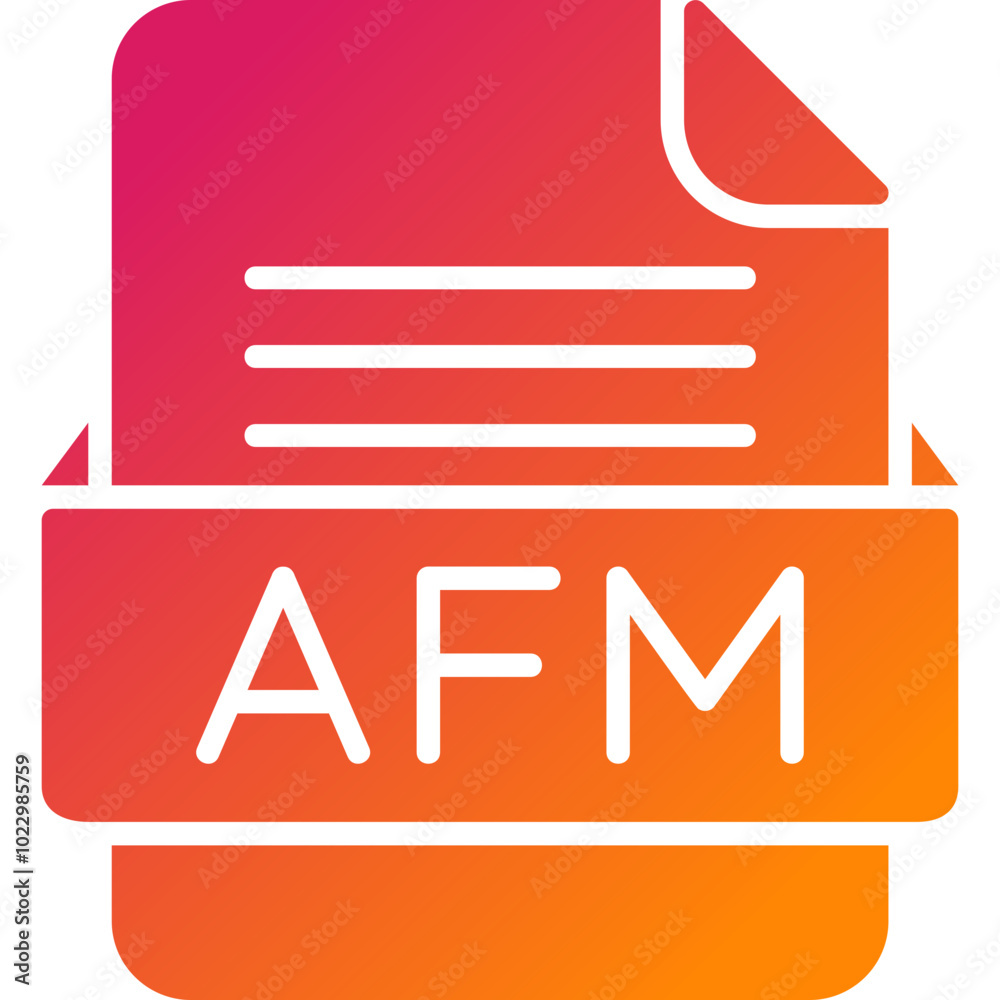 AFM File Format Vector Icon Design AFM File Format Vector Icon Design