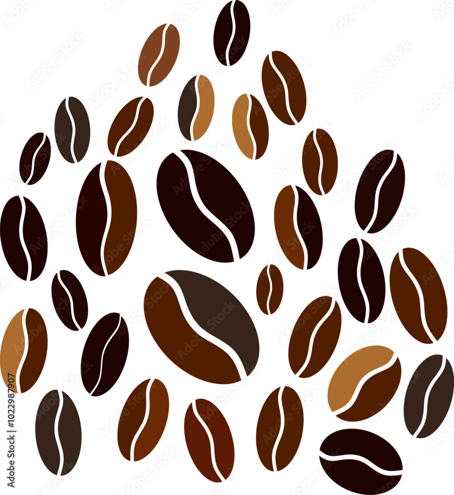 Coffee beans icon for coffee shop. Morning coffee beans sign and symbol illustration. Coffee beans icon for coffee shop. Morning coffee beans sign and symbol illustration.
