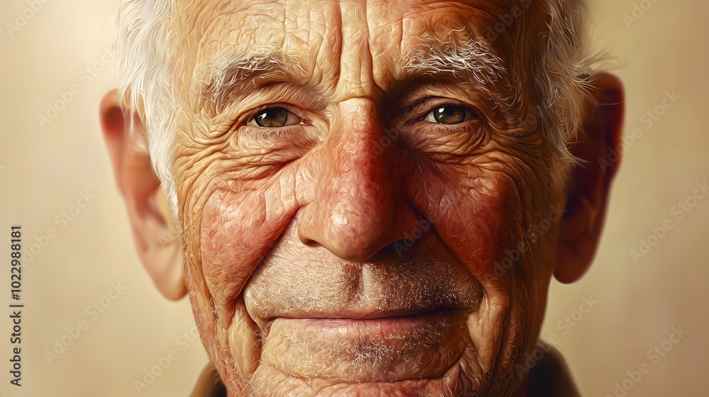 Elderly Man's Face, Portrait of a Senior, Wrinkles, Close-up Portrait, Aging, Wisdom, Experience, Human Face, Portrait Photography. 3D Character Illustration on pure background Elderly Man's Face, Portrait of a Senior, Wrinkles, Close-up Portrait, Aging, Wisdom, Experience, Human Face, Portrait Photography. 3D Character Illustration on pure background