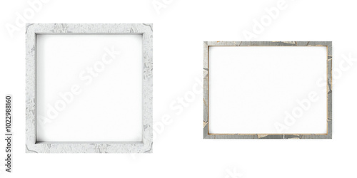 art frame isolated on white, background and border for design