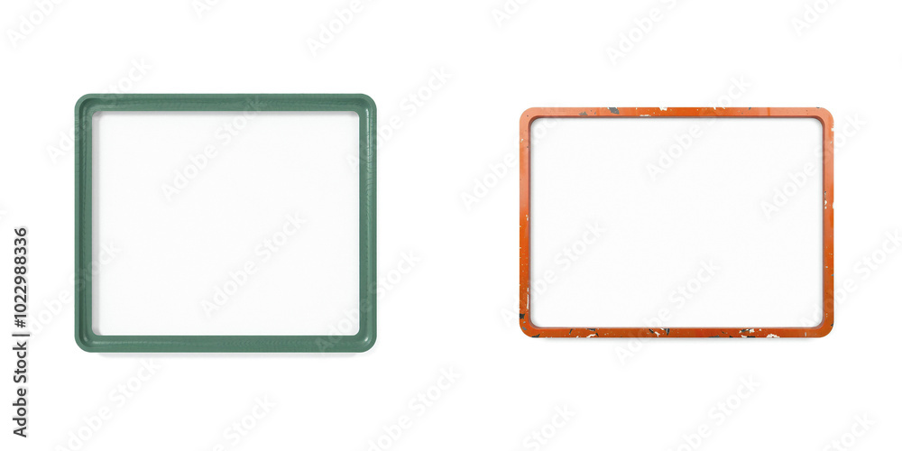 simple round corners on a frame, isolated on white, background and border for design