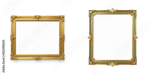 retro frame isolated on white, background and border for design