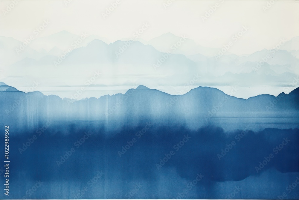 Fototapeta premium Mountain landscape background backgrounds nature blue.