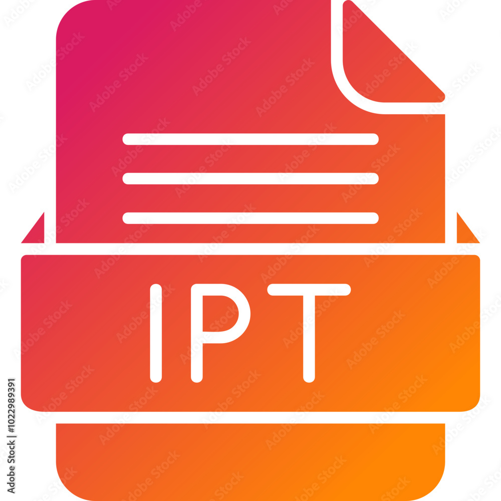 IPT File Format Vector Icon Design IPT File Format Vector Icon Design