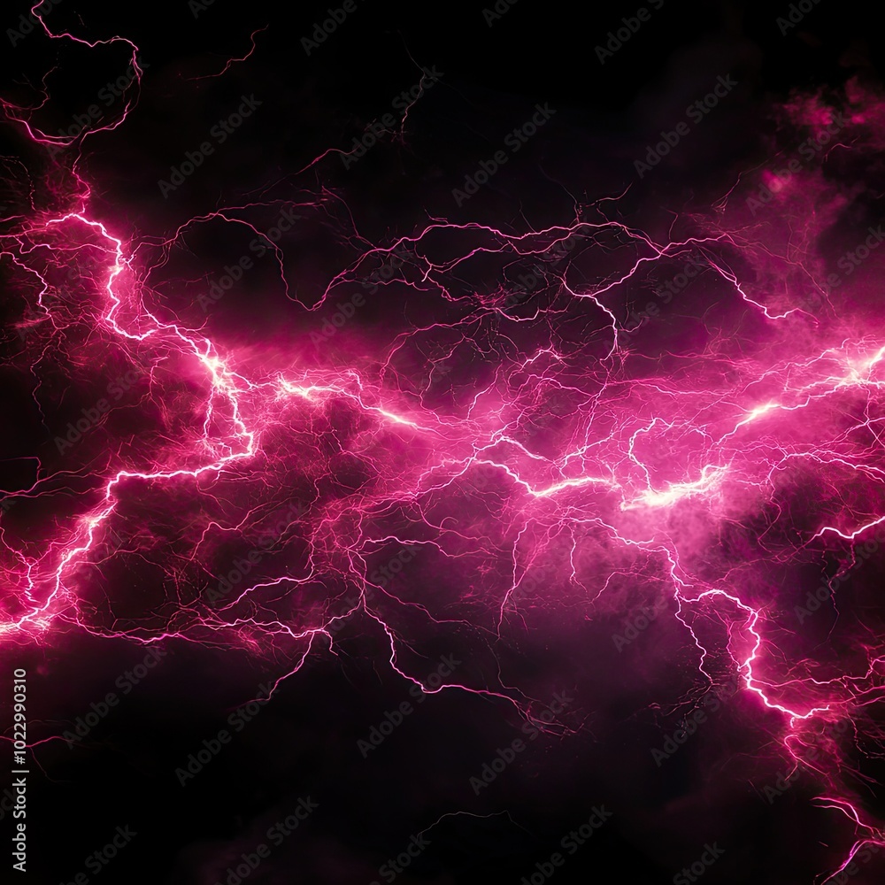 Pink Lightning Bolts, Electric Storm Energy, Intense Neon Light, Abstract Electric Scene Pink Lightning Bolts, Electric Storm Energy, Intense Neon Light, Abstract Electric Scene