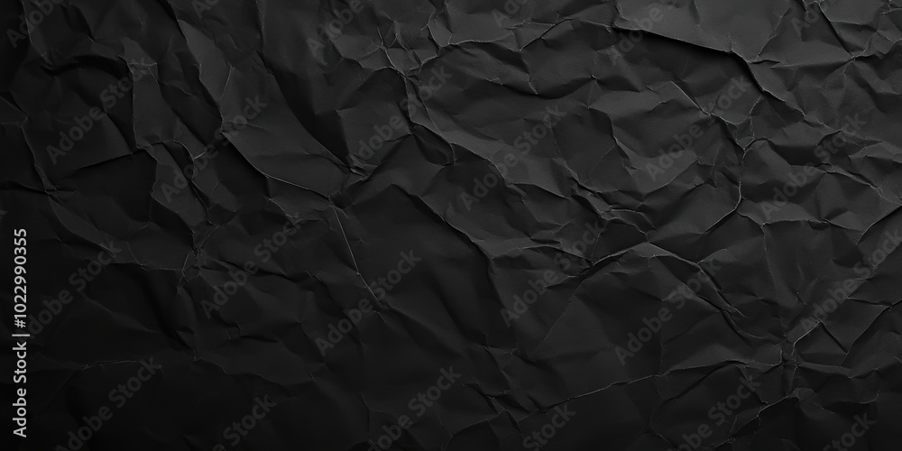 Crumpled Black Paper Background for Design Projects Crumpled Black Paper Background for Design Projects