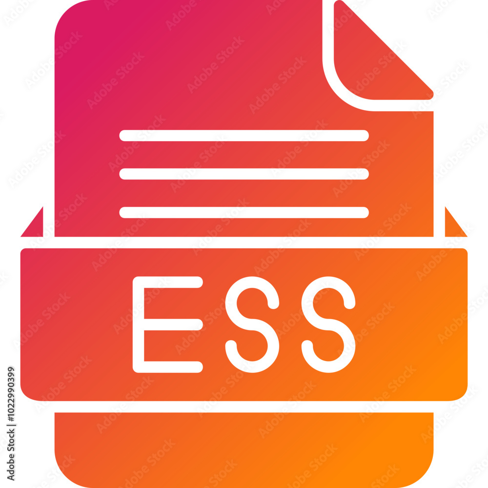 ESS File Format Vector Icon Design ESS File Format Vector Icon Design