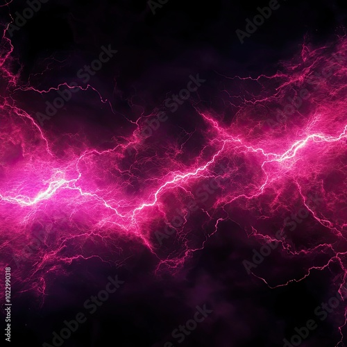 Wallpaper Mural Lightning Storm Pink Energy, Electric Light Strikes, Dark Sky Thunder, Abstract Lightning Pulse, Bright Plasma Shock Torontodigital.ca