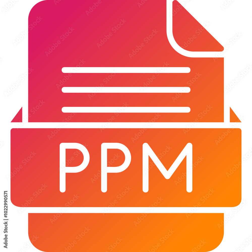 PPM File Format Vector Icon Design PPM File Format Vector Icon Design