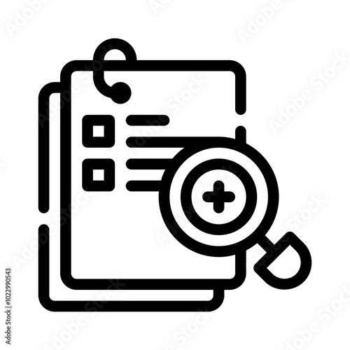 Icon Zoom With Style Outline