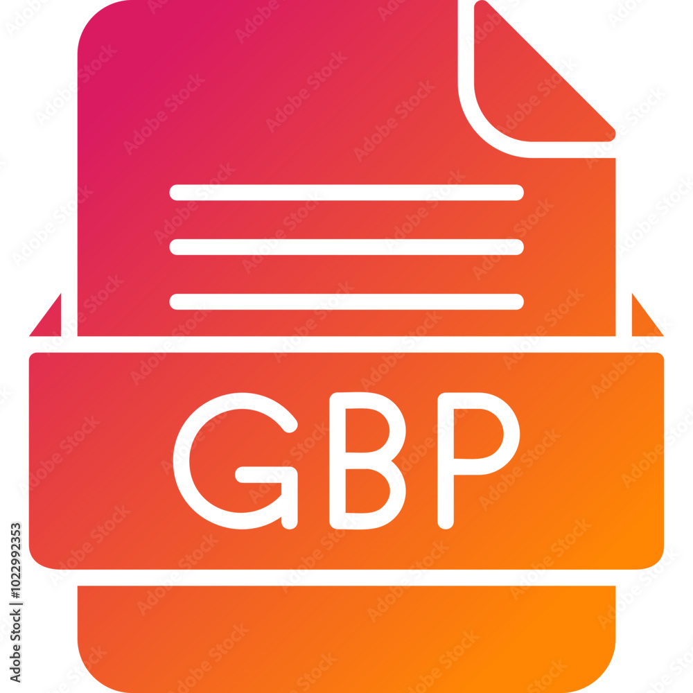 GBP File Format Vector Icon Design GBP File Format Vector Icon Design