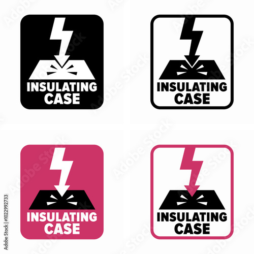 Insulating Case vector information sign

