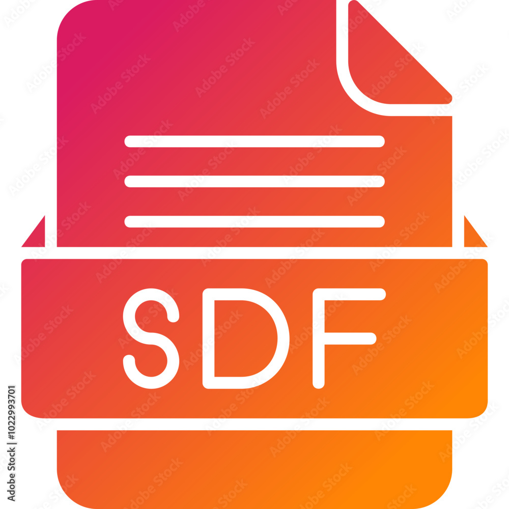 SDF File Format Vector Icon Design SDF File Format Vector Icon Design