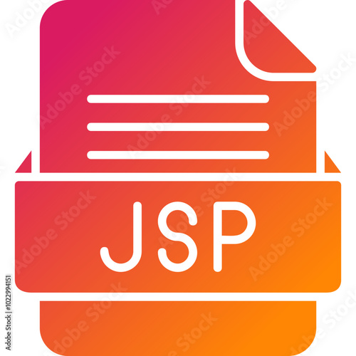 JSP File Format Vector Icon Design