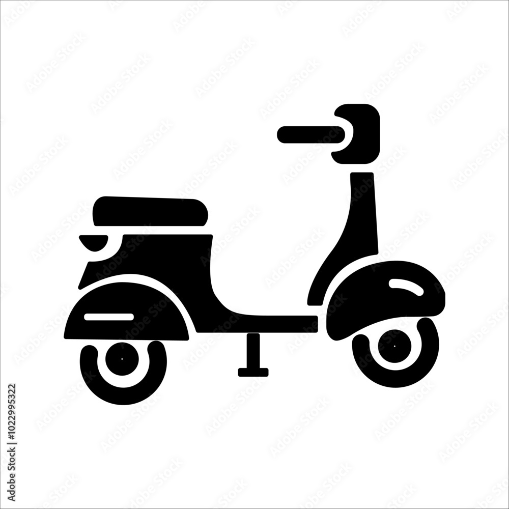 Silhouette Italian scooter from Italy, vector icon illustration design isolated on black and white background. Silhouette Italian scooter from Italy, vector icon illustration design isolated on black and white background.