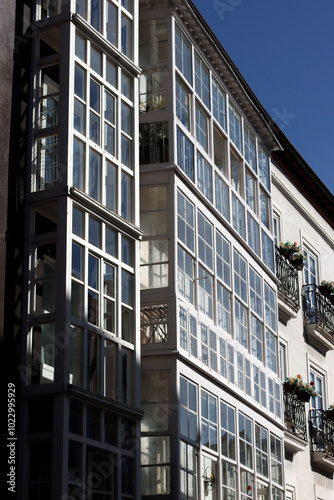 Building in the downtown of Burgos, Spain photo