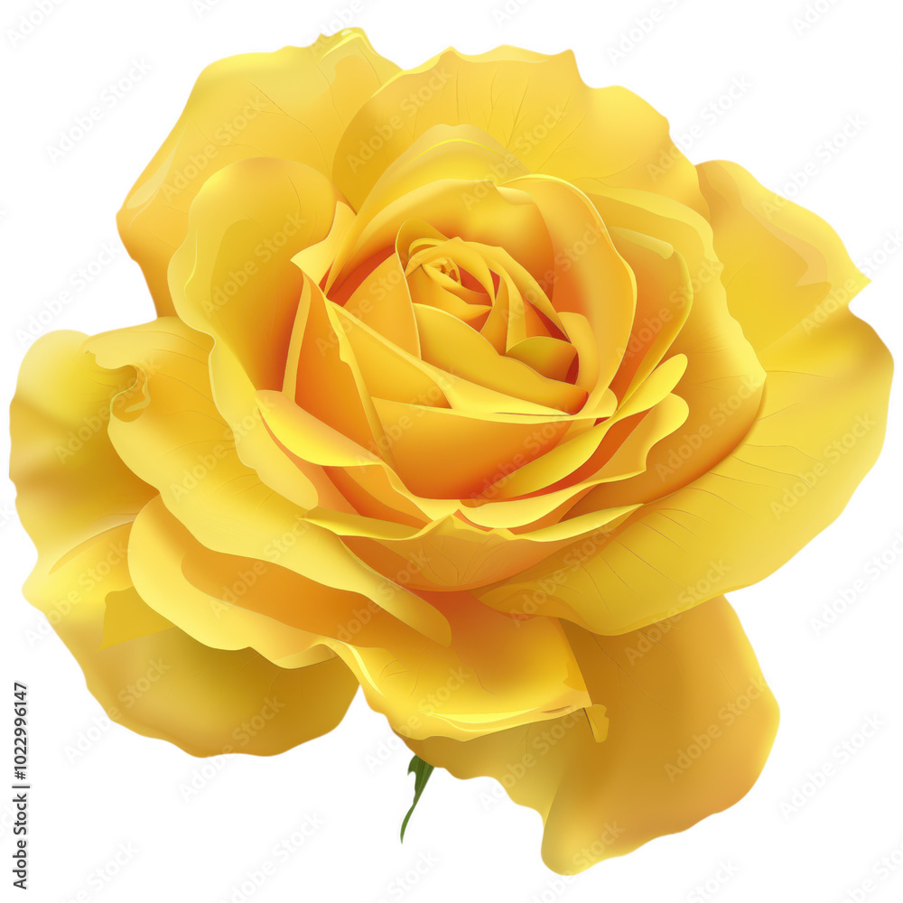 Large blossom of a yellow rose on a transparent background. Large blossom of a yellow rose on a transparent background.