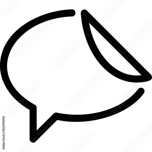 Simple vector icon sticker, chat
