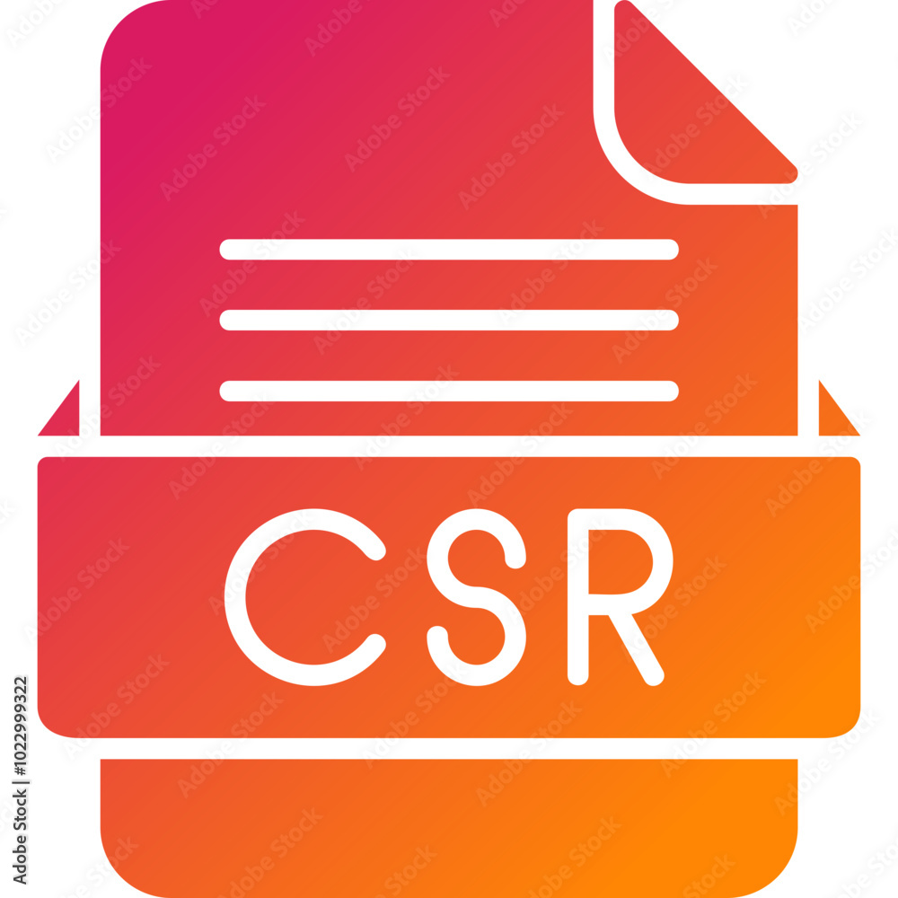 CSR File Format Vector Icon Design CSR File Format Vector Icon Design
