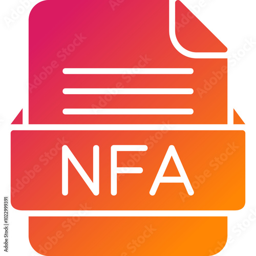 NFA File Format Vector Icon Design photo