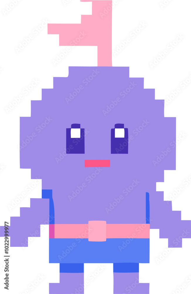 Obraz premium cute character pixel style svg