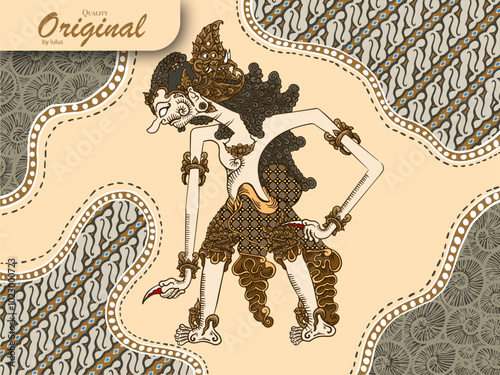 background batik vector from indonesia
