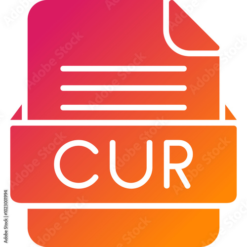 CUR File Format Vector Icon Design