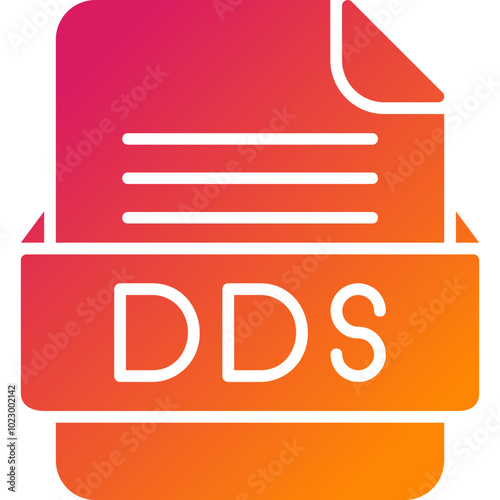 DDS File Format Vector Icon Design