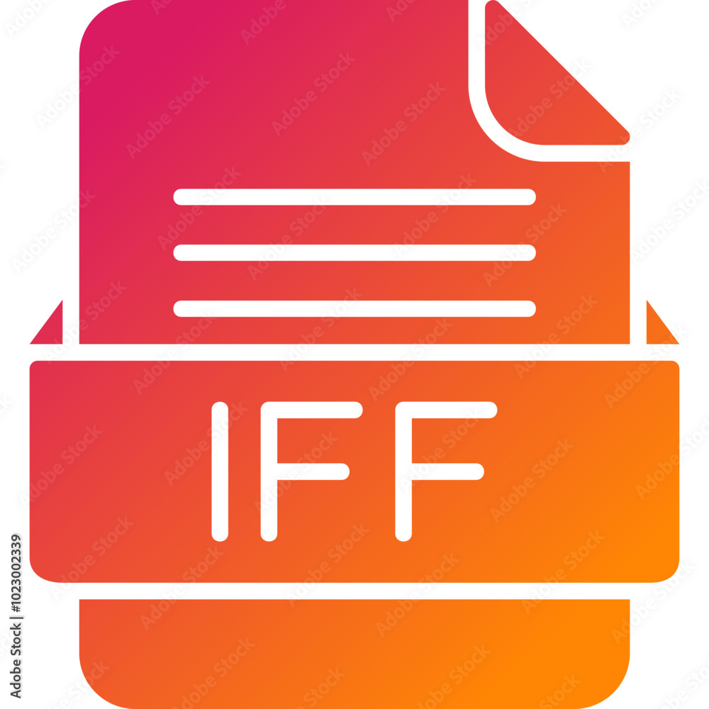 IFF File Format Vector Icon Design IFF File Format Vector Icon Design