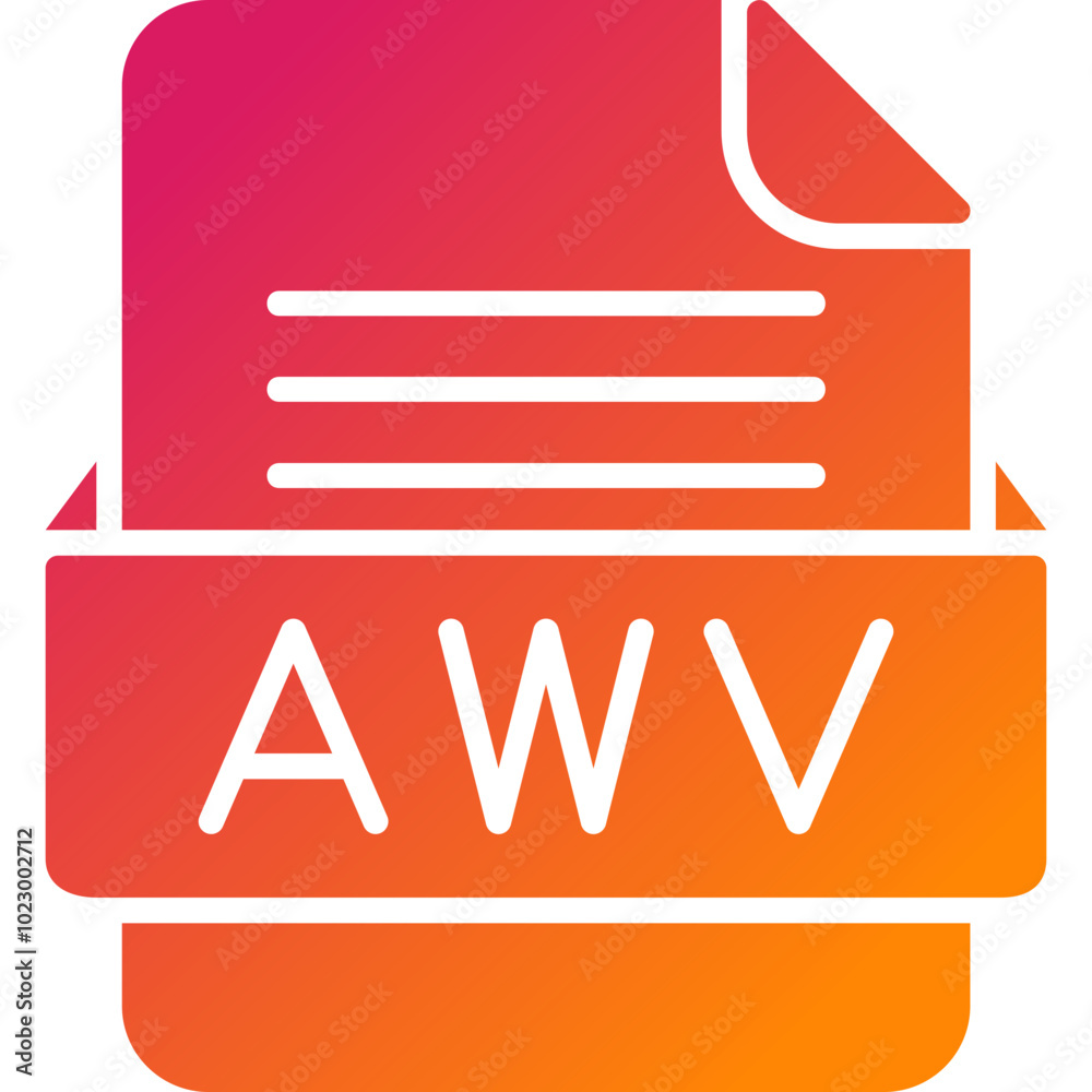 AWV File Format Vector Icon Design AWV File Format Vector Icon Design