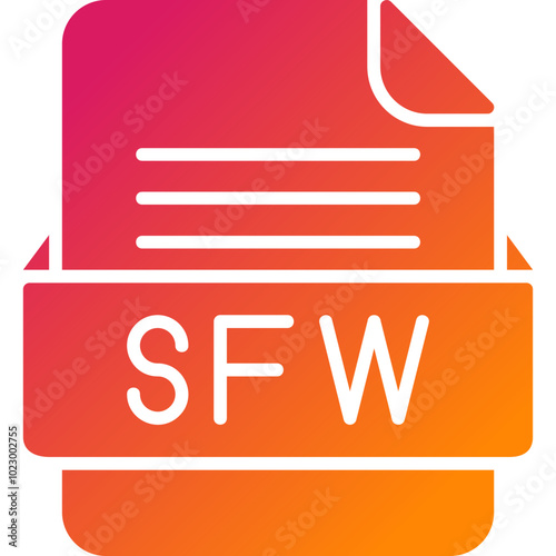SFW File Format Vector Icon Design