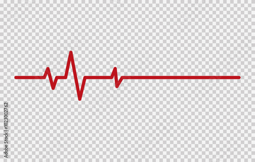 Life line icon vector. Heartbeat line icon. Medetsina sign. Cardiogram line icon, sign. Heart pulse silhouette, icon, symbol. Vector illustration.