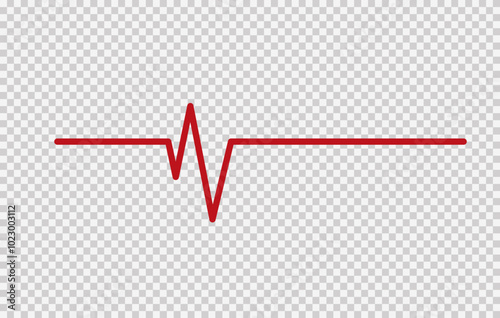 Life line icon vector. Heartbeat line icon. Medetsina sign. Cardiogram line icon, sign. Heart pulse silhouette, icon, symbol. Vector illustration.