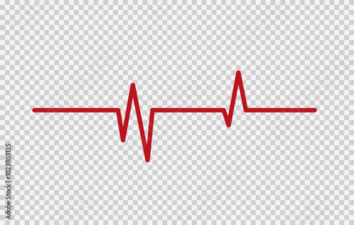 Life line icon vector. Heartbeat line icon. Medetsina sign. Cardiogram line icon, sign. Heart pulse silhouette, icon, symbol. Vector illustration.
