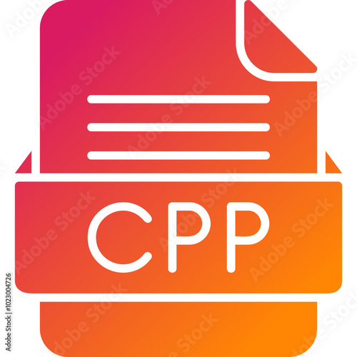 CPP File Format Vector Icon Design photo