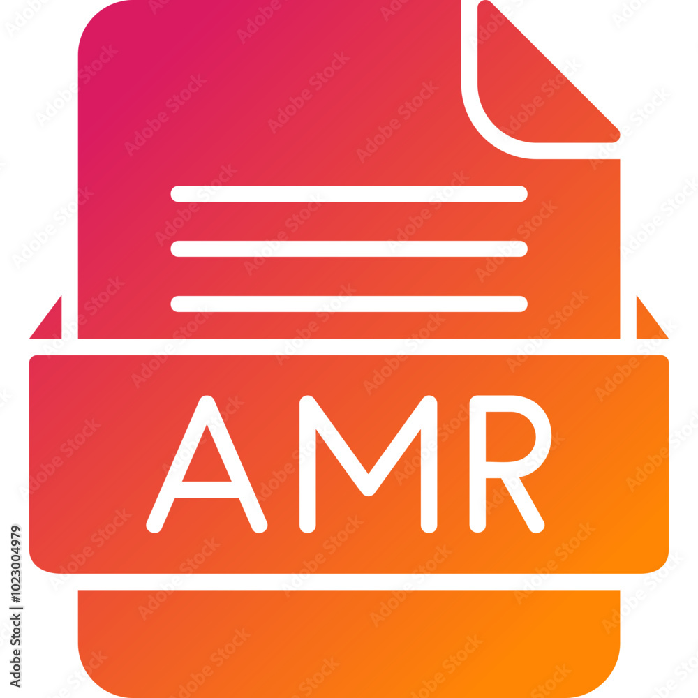 AMR File Format Vector Icon Design AMR File Format Vector Icon Design