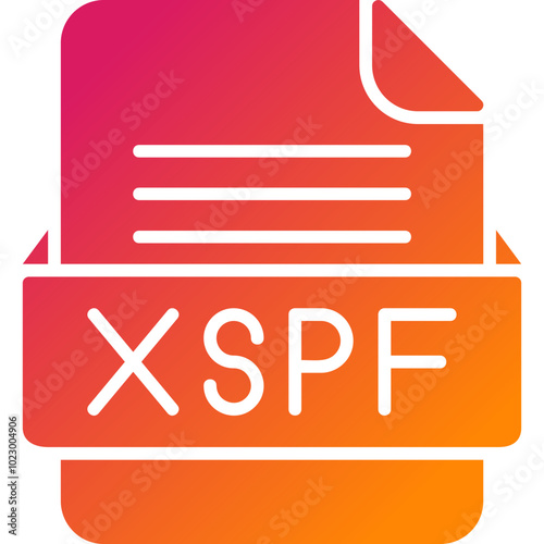 XSPF File Format Vector Icon Design