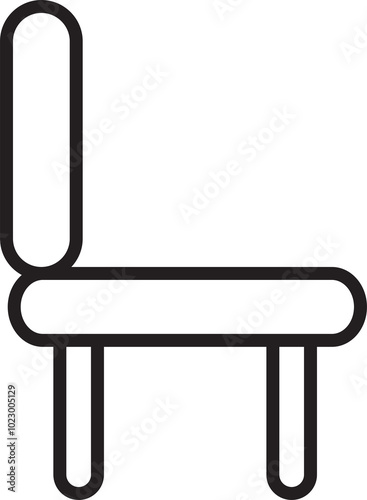 Chair Icon Line Art