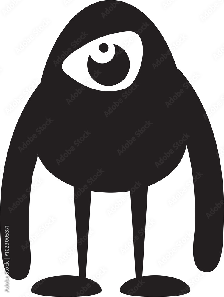 Fototapeta premium Funny Monster Character Illustration