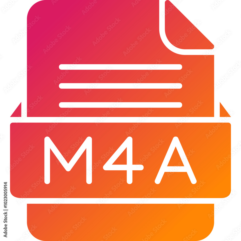 M4A File Format Vector Icon Design M4A File Format Vector Icon Design