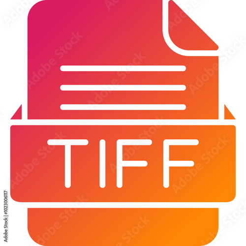 TIFF File Format Vector Icon Design