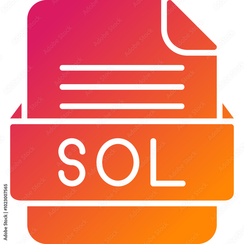 SOL File Format Vector Icon Design SOL File Format Vector Icon Design
