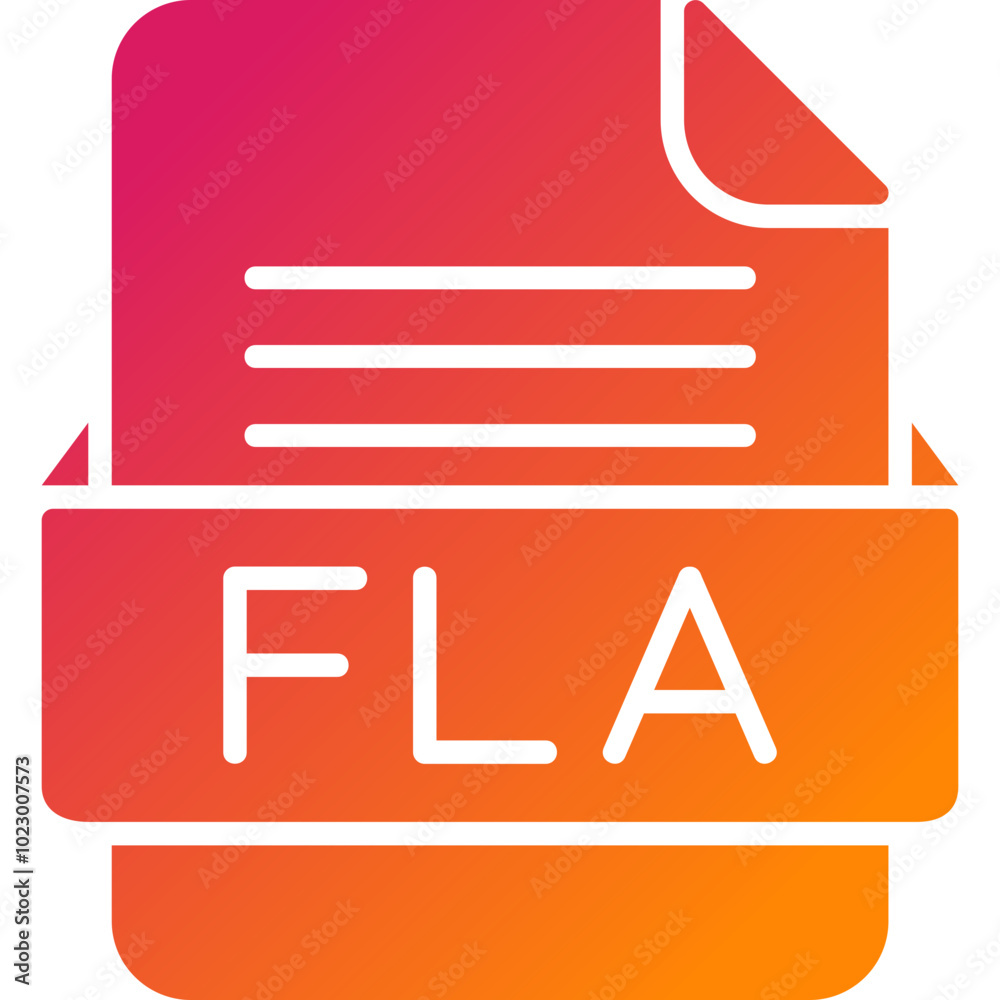 FLA File Format Vector Icon Design FLA File Format Vector Icon Design